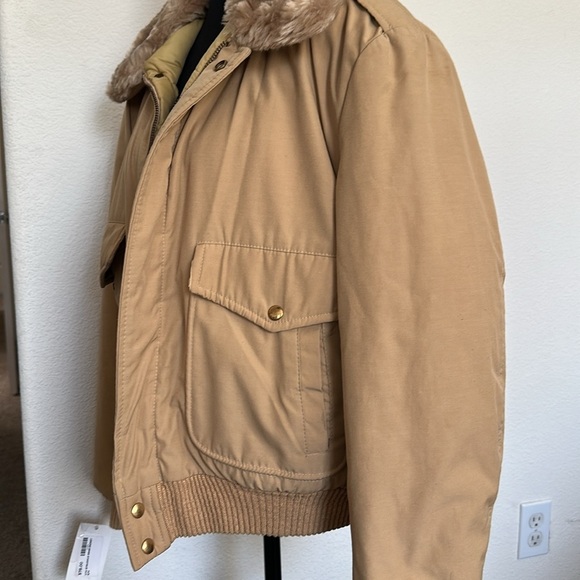 Struggle Gear
Vintage 80s Khaki Faux Fur Lightweight Retro Bombe - Picture 2 of 5